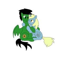 Size: 5000x5000 | Tagged: safe, artist:bad_karma, oc, oc only, oc:frost spark, oc:karma, cute, female, hug, male, mare, simple background, stallion, transparent background