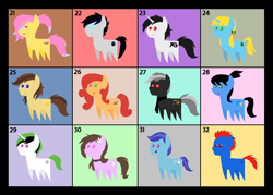 Size: 1794x1284 | Tagged: safe, artist:lukington17, derpibooru exclusive, oc, oc only, oc:andridash, oc:angelofdeathpony, oc:dusk arcus, oc:ender pone, oc:foxidro, oc:pastry baker, oc:sierra nightingale, oc:soft melody, oc:sunshine denom, oc:tero, pegasus, pony, unicorn, clothes, ear piercing, earring, jewelry, necklace, piercing, pointy ponies, scarf