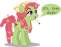 Size: 2060x1594 | Tagged: safe, artist:le-23, tree hugger, pony, drugs, marijuana, simple background, solo, transparent background