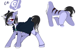 Size: 2300x1500 | Tagged: safe, artist:swaybat, oc, pony, unicorn, amputee, cloak, clothes, glasses, solo, stump