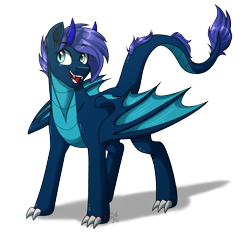 Size: 3500x3300 | Tagged: safe, artist:jack-pie, oc, oc only, dracony, dragon, hybrid, pony, digital art, male, simple background, smiling, solo, stallion, transparent background