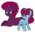 Size: 1101x997 | Tagged: safe, alternate version, artist:徐詩珮, fizzlepop berrytwist, tempest shadow, oc, oc:spring grezt, pony, unicorn, background removed, base used, broken horn, female, filly, horn, magical lesbian spawn, mare, mother and child, mother and daughter, next generation, offspring, parent and child, parent:spring rain, parent:tempest shadow, parents:springshadow, simple background, trace, transparent background