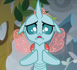 Size: 1023x938 | Tagged: safe, screencap, ocellus, changedling, changeling, the ending of the end, cropped, cute, diaocelles, flying, looking at you, solo