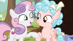 Size: 1280x720 | Tagged: safe, screencap, cozy glow, sweetie belle, pegasus, pony, marks for effort