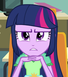 Size: 600x675 | Tagged: safe, screencap, twilight sparkle, equestria girls, equestria girls (movie), cropped, gendo pose, incomplete twilight strong, solo