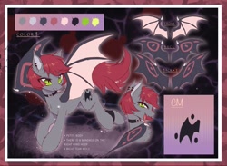 Size: 1280x935 | Tagged: safe, artist:swaybat, oc, oc:swaybat, bat pony, collar, reference, solo