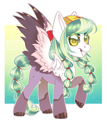 Size: 900x1035 | Tagged: safe, artist:sadelinav, oc, oc:lana, pegasus, pony, female, mare, raised hoof, solo, two toned wings, wings