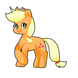 Size: 1080x1080 | Tagged: source needed, safe, artist:bbluna, applejack, earth pony, pony, cowboy hat, female, hat, looking at you, mare, simple background, solo, white background