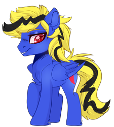 Size: 1312x1460 | Tagged: safe, artist:malicious-demi, oc, oc only, oc:thunder lightning, pegasus, pony