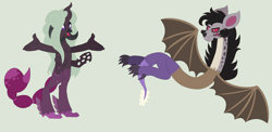 Size: 1560x762 | Tagged: safe, artist:mplbasemaker33, oc, draconequus, base used, draconequus oc, offspring, parent:cosmos, parent:discord, parent:princess eris, parent:queen chrysalis, parents:coscord