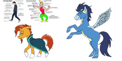 Size: 1188x600 | Tagged: safe, soarin', sunburst, pegasus, pony, unicorn, chad, male, meme, virgin