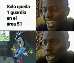 Size: 540x459 | Tagged: safe, derpibooru import, discord, area 51, area 51 memes, spanish