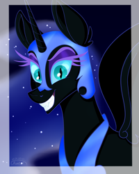 Size: 1600x2000 | Tagged: safe, artist:princesslunka10, nightmare moon, pony, bust, portrait, solo