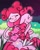 Size: 1024x1280 | Tagged: safe, artist:flutterbases, derpibooru import, pinkie pie, earth pony, pony, spoiler:steven universe, crossover, hug, similarities, spinel (steven universe), spoilers for another series, steven universe, steven universe: the movie