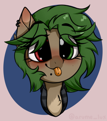 Size: 2161x2446 | Tagged: safe, artist:lux-arume, oc, oc only, oc:ame, pony, cute, female, heterochromia, mare, solo, tongue out