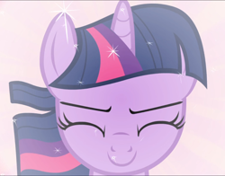 Size: 1198x939 | Tagged: safe, screencap, twilight sparkle, unicorn twilight, unicorn, magical mystery cure, close-up, cropped, cute, eyes closed, smiling, solo, twiabetes