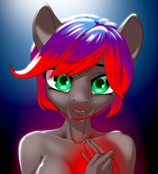 Size: 2000x2200 | Tagged: safe, artist:up1ter, oc, oc:up1ter, anthro, earth pony, pony, crying