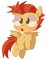 Size: 500x649 | Tagged: safe, artist:pinkiespresent, hyper sonic, lemon crumble, pegasus, pony, blank flank, cute, friendship student, no pupils, open mouth, simple background, solo, transparent background