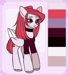 Size: 713x788 | Tagged: safe, artist:rerorir, oc, pegasus, pony, clothes, female, mare, reference sheet, shirt, solo