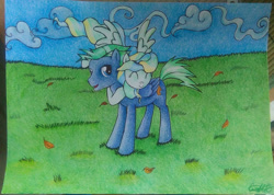 Size: 2530x1805 | Tagged: safe, artist:chmurkaburzowa, sky stinger, vapor trail, pegasus, pony, eyes closed, female, flying, happy, hug, male, mare, shipping, stallion, straight, traditional art, vaporsky