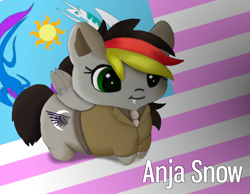 Size: 900x700 | Tagged: safe, artist:josipbrozbeforehoes, oc, oc:anja snow, pony, chibi, solo