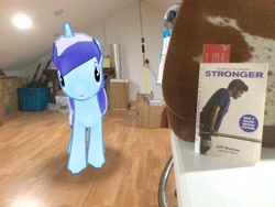 Size: 2046x1536 | Tagged: safe, edit, editor:topsangtheman, minuette, pony, unicorn, augmented reality, gameloft, irl, looking at you, photo