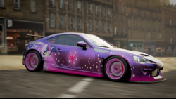 Size: 720x405 | Tagged: safe, twilight sparkle, alicorn, pony, car, forza horizon 4, game screencap, subaru, subaru brz