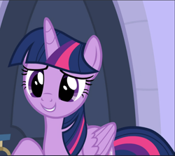 Size: 1056x943 | Tagged: safe, screencap, twilight sparkle, twilight sparkle (alicorn), alicorn, the ending of the end, cropped, cute, smiling, solo, twiabetes