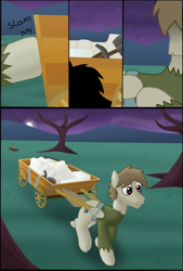 Size: 1280x1897 | Tagged: safe, artist:mr100dragon100, oc, oc:matthew, pegasus, comic:new beginnings and new friends, comic, dead body, mare in the moon, moon, tree, wagon