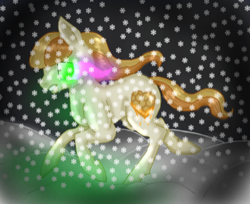 Size: 320x261 | Tagged: safe, artist:aqua shield, oc, oc:honeycomb, crystal pony, crying, solo