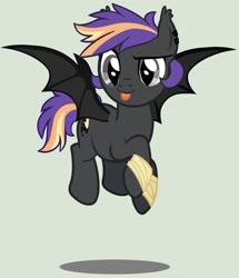 Size: 1024x1189 | Tagged: safe, artist:loveedovey, oc, oc:nebulous moon, bat pony, pony, base used, female, mare, simple background, solo, tongue out