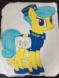 Size: 2448x3264 | Tagged: safe, artist:topsangtheman, derpibooru exclusive, cinnabar, golden hooves, quicksilver, crystal pony, pony, drawing, irl, looking at you, photo, solo, traditional art