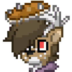 Size: 400x400 | Tagged: safe, artist:blue horizon, oc, oc only, oc:ace, deer, pony, animated, deer oc, food, pancakes, pixel art, pony town, simple background, solo, syrup, transparent background