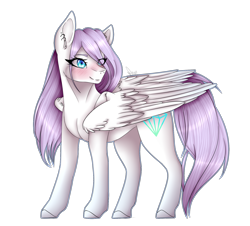 Size: 1912x1732 | Tagged: safe, artist:dawndream2003, oc, oc:crystal shine, pegasus, pony, blushing, female, mare, simple background, solo, transparent background