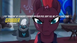 Size: 720x405 | Tagged: safe, edit, edited screencap, screencap, grubber, tempest shadow, my little pony: the movie, play of the game