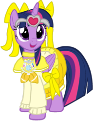 Size: 781x1011 | Tagged: safe, artist:徐詩珮, edit, twilight sparkle, twilight sparkle (alicorn), alicorn, pony, series:ponies in precure universes, clothes, female, mare, precure, simple background, suite precure, transparent background, vector edit