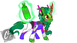 Size: 1024x576 | Tagged: safe, artist:johnathon-matthews, oc, oc:mountain dew, kirin, pony, deviantart watermark, dva(overwatch), obtrusive watermark, overwatch, simple background, transparent background, watermark