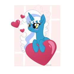 Size: 1024x1024 | Tagged: safe, artist:riofluttershy, artist:starshade, oc, oc:fleurbelle, alicorn, adorabelle, alicorn oc, blushing, bow, cute, female, hair bow, heart, heart eyes, hearts and hooves day, mare, wingding eyes