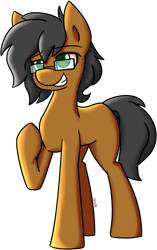 Size: 2115x3366 | Tagged: safe, artist:spheedc, oc, oc:notetaker, earth pony, commission, digital art, glasses, male, simple background, solo, stallion, transparent background