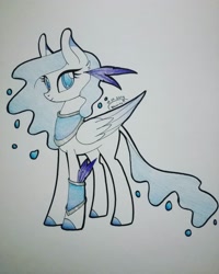 Size: 1560x1950 | Tagged: safe, artist:princesslunka10, oc, pegasus, pony, female, mare, solo, traditional art