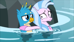 Size: 1280x720 | Tagged: safe, screencap, gallus, silverstream, seapony (g4), what lies beneath, water