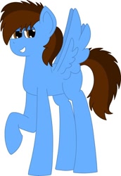 Size: 476x692 | Tagged: safe, artist:finnythewolfie, oc, oc:pegasusgamer, pegasus, cool, full body, looking at you, pegasus oc, smiling, smirk, wings