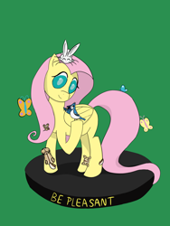 Size: 1200x1600 | Tagged: safe, artist:toshimatsu, derpibooru exclusive, fluttershy, pegasus, pony, fallout equestria, female, figurine, hooves, mare, ministry mares, ministry mares statuette, raised hoof, simple background, smiling, solo
