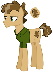 Size: 963x1306 | Tagged: safe, artist:eonionic, oc, oc:peanut butter, earth pony, pony, clothes, crack ship offspring, magical gay spawn, male, offspring, parent:cheese sandwich, parent:mud briar, parents:mudsandwich, shirt, simple background, solo, stallion, transparent background