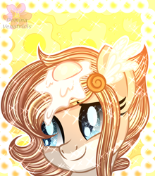 Size: 2160x2458 | Tagged: safe, artist:domina-venatricis, oc, pony, bust, female, fried egg, mare, portrait, solo