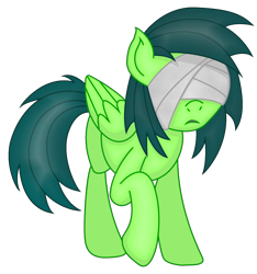 Size: 1688x1804 | Tagged: safe, artist:soulakai41, oc, oc only, pegasus, pony, bandage, pegasus oc, simple background, solo, transparent background