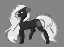 Size: 2232x1648 | Tagged: safe, artist:hicoojoo, oc, oc:elison, earth pony, pony, female, gray background, mare, simple background, solo