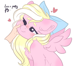 Size: 2821x2483 | Tagged: source needed, safe, artist:novasong, oc, oc only, oc:bay breeze, pegasus, pony, blushing, cheek pinch, cheek squish, chest fluff, cute, ear fluff, female, hand, mare, ocbetes, one eye closed, petting, simple background, speech, squishy cheeks, stolen art, trace, transparent background, weapons-grade cute