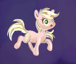 Size: 1120x946 | Tagged: safe, artist:avui, oc, oc only, oc:vanilla twirl, earth pony, pony, female, happy, mare, simple, solo