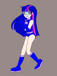 Size: 1188x1584 | Tagged: safe, artist:jillianbeeler, twilight sparkle, human, female, humanized, magic gaia, request, requested art, solo, superhero